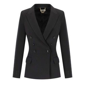 Elisabetta Franchi Black Crepe Double-Breasted Jacket - NWT